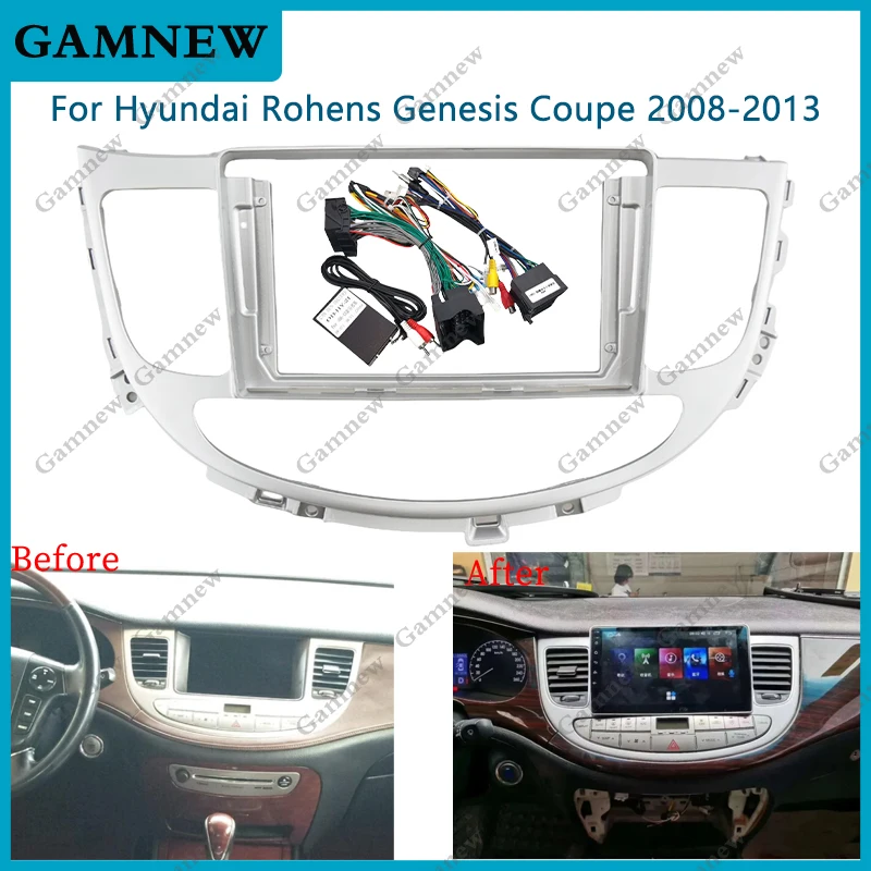 

9-дюймовая Автомобильная рамка Fasica Adapter Canbus Box Ddcoder Android радио приборная Panel для Hyundai Rohens Genesis Coupe 2008-2013