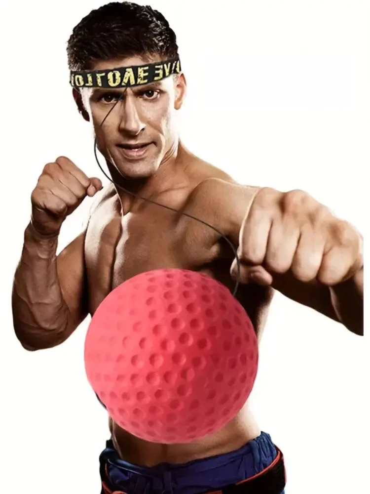 1Pcs MMA Boxing Speed Ball Head-Mounted Pu Punch Sanda Training Hand Eye Reaction Home Sandbag Fitness Equipment Gym Muay Thai — zdjęcie 2