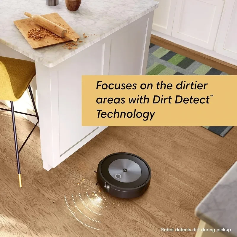 iRobot Roomba j7 (7150) Wi-Fi Connected Robot Vacuum - Identifies and avoids Obstacles Like pet Waste & Cords, Smart Mapping