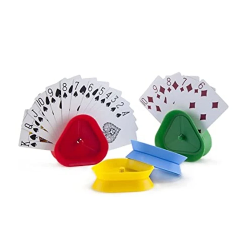 yunyun for Triangle Poker Playing Cards Holder 4 for Head Hands Free Board Games Lazy Game for Seat Organize your hands