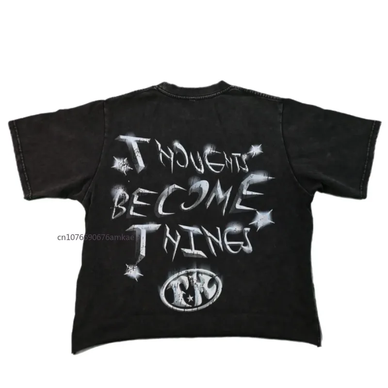 القطن سميكة قصيرة الأكمام تي شيرت الرجال النساء Ins المد الشارع الأسود الرياضة خمس دقائق كم جديد فضفاض عرق زوجين القمم