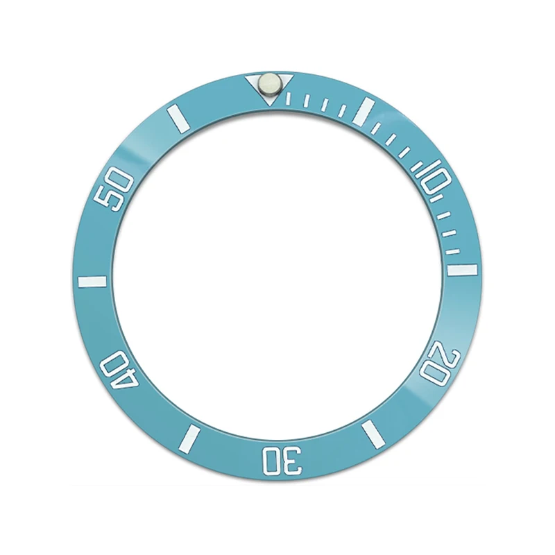 ตัวเรือนแบบโค้งมนสำหรับนาฬิกา SKX009 SKX007 Seiko สีน้ำเงิน NH35กล่องใส่นาฬิกา NH36ขนาด38มม. x 30.6มม.