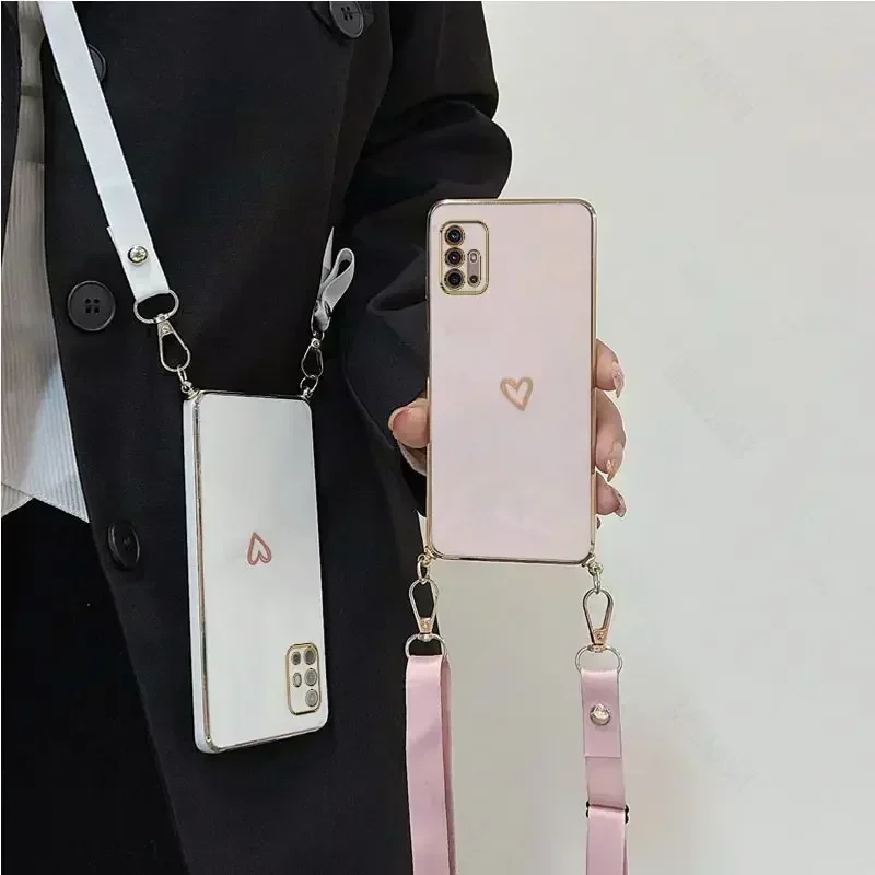 สายคล้องคอCrossbodyสําหรับMotorola Moto G30 G60 G20 G50 G8 G9 Play G22 G32 G52 G53 G54 G84 G42 G73 G13 G23 ฝาครอบ