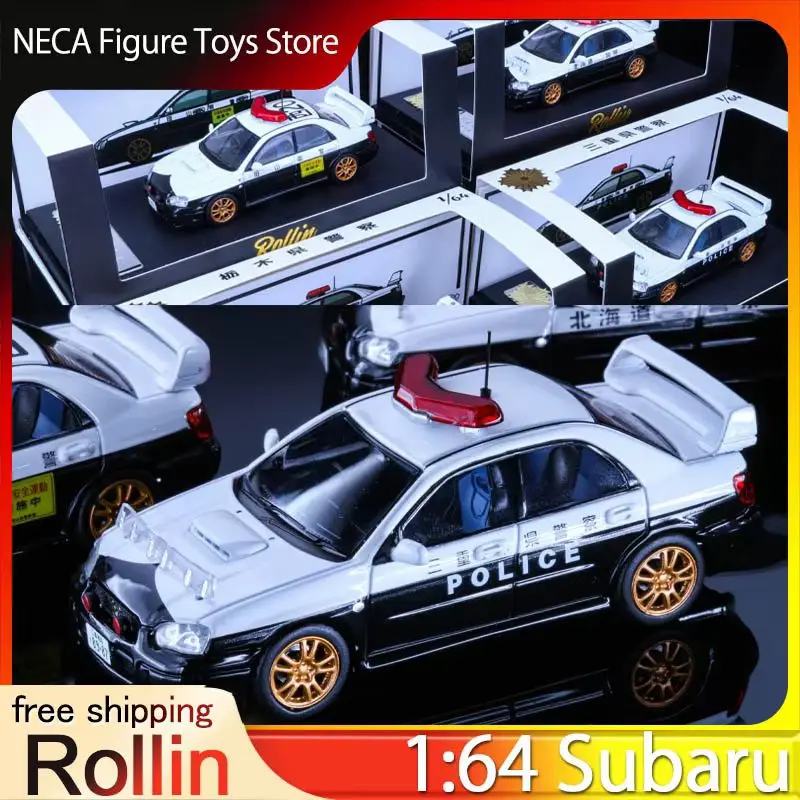 

Rollin 1:64 Subaru Impreza Japanese Police Car Alloy Diecast Model Tochigi Hokkaido Okayama Mie Prefecture Collectible Decor Toy