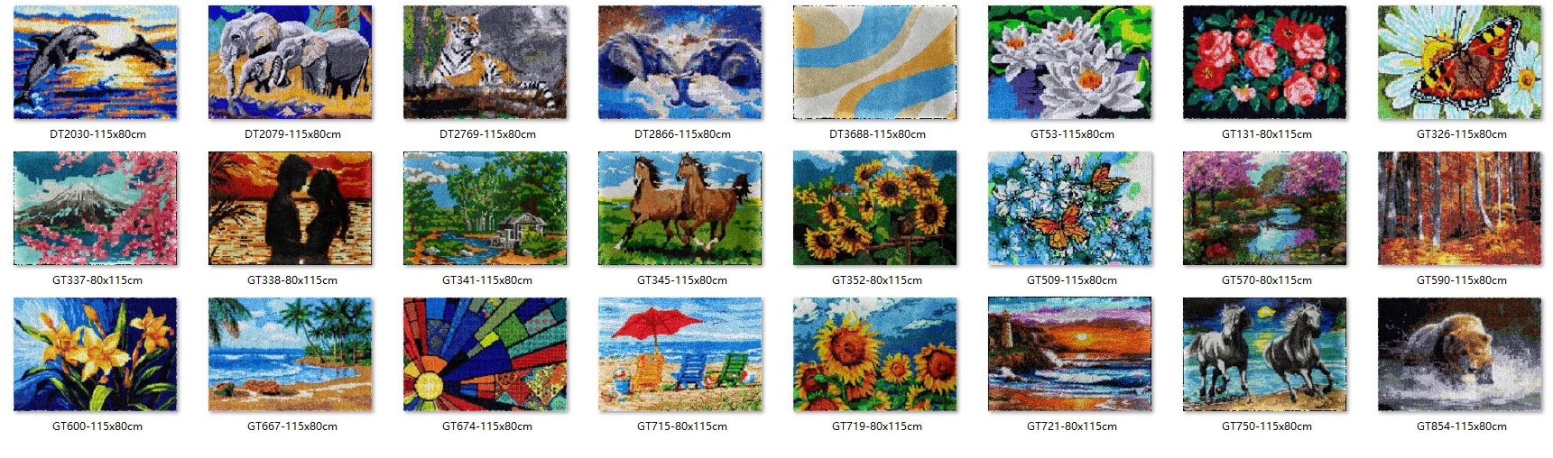 115-80CM Latch Hook Kit with Printed Pattern Halloween Carpet Embroidery Adults Crafts Hobby Stuff Plastic Canvas DIY BUTTERFLY