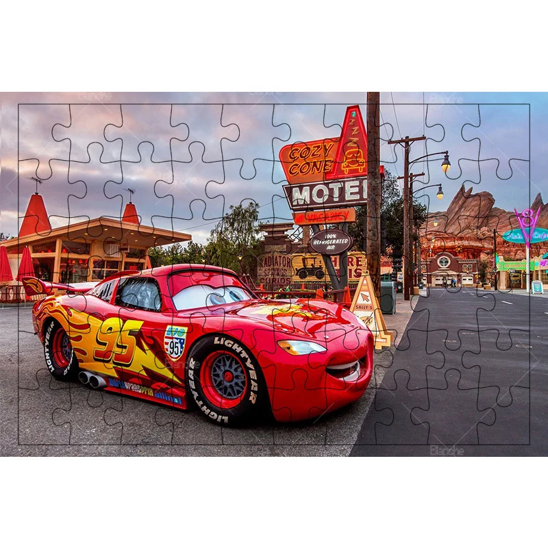 Disney Cars Racing Car Red Lightning McQueen 1000PCS Puzzles Puzzle Game Kids Like Wooden Jigsaw Friends Gift Room Desk Ornament