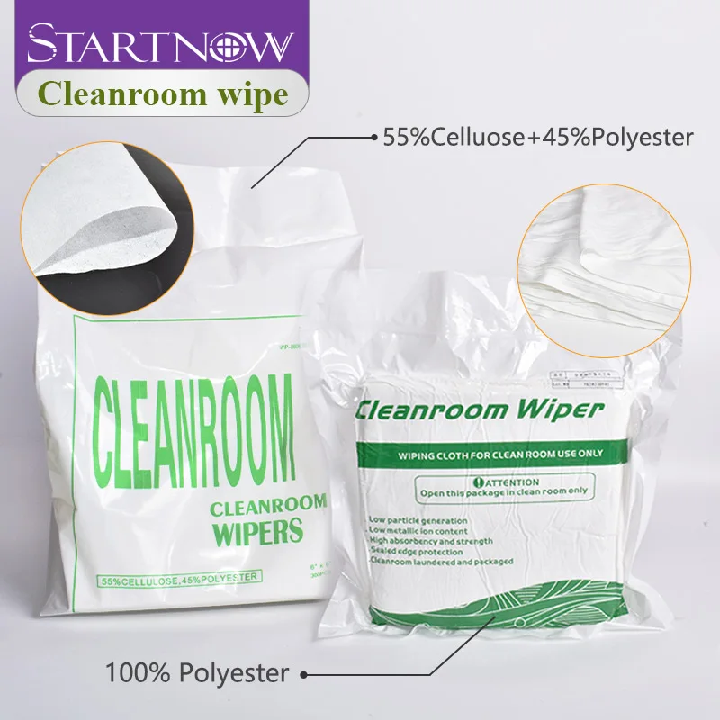 Startnow Cleanroom Wipes 15x15cm Dust Free Paper 300pcs & Fiber Cloth 100pcs Optical Lens Glass Screen Cleaning Focusing Lenses
