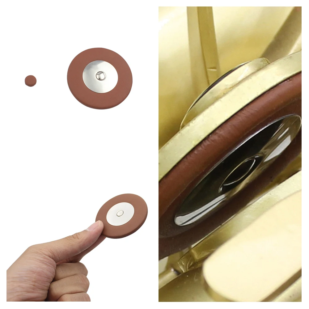 25 stücke Tenor/Alt/Sopran Saxophon Leder Pad Ersatz Leder Rohr Musik Pad Holzblasinstrument Zubehör – Detail 6