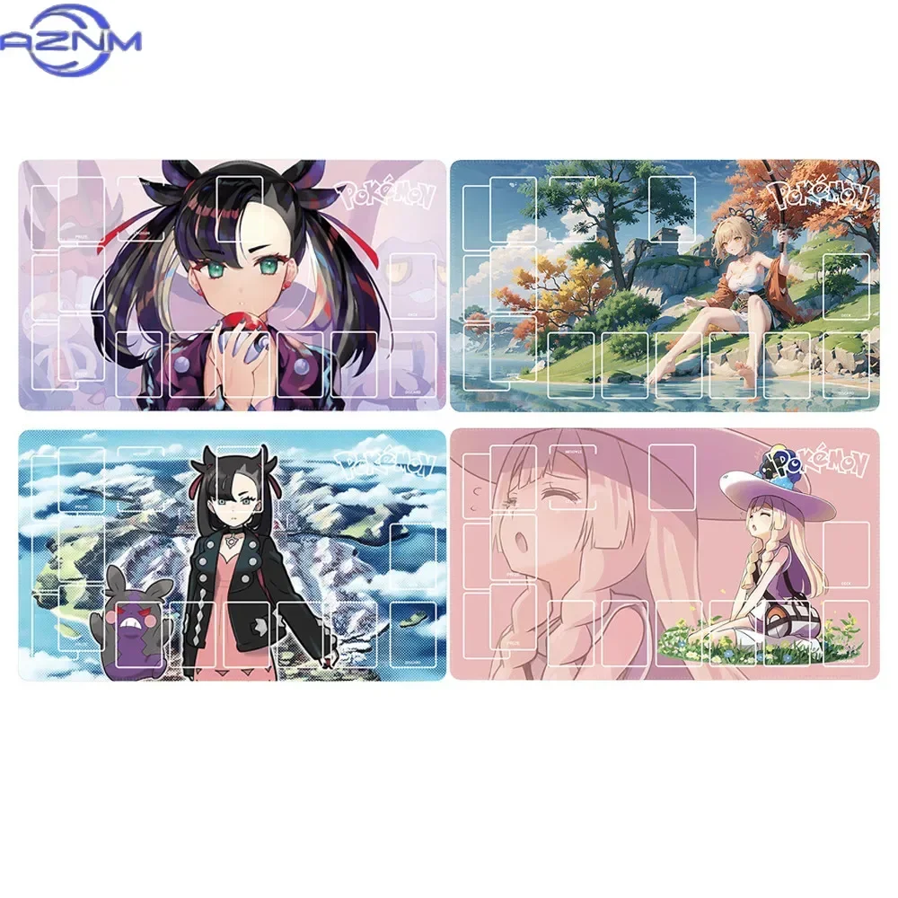 Anime Cute Pokemon Female Trainer Mouse Pad, PTCG Playmat, Tabletop Trading Card Mat