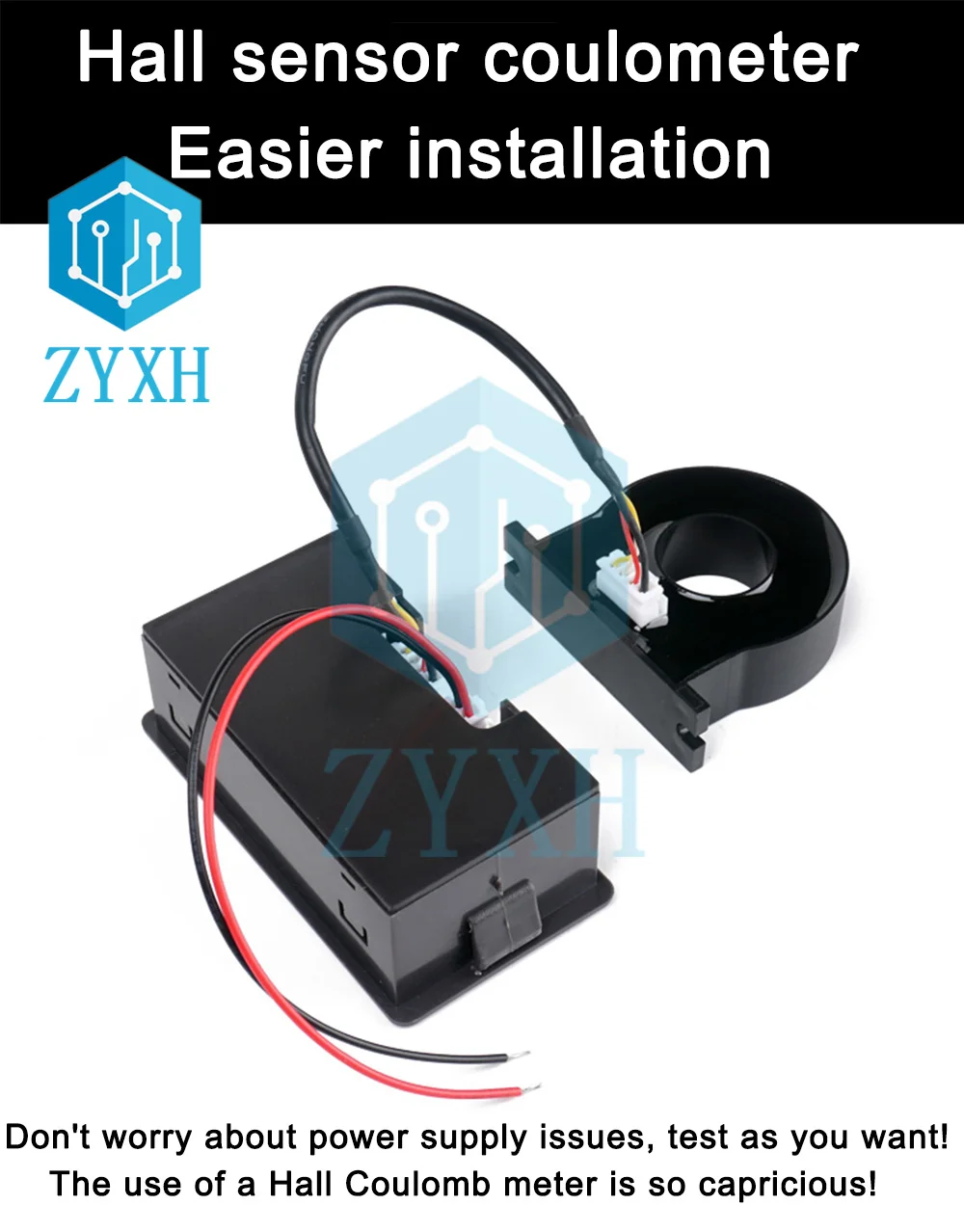 Battery Monitor LCD Hall Coulomb Meter 100V 50A 100A 200A 300A 400A 500A Lifepo4 Lead-acid Li-ion Lithium Capacity Power Display