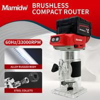 Mamidw Brushless Electric Trimmer Cordless Woodworking Trimming Machine Wood Router Milling Engraving Machine For 18V Milwaukee