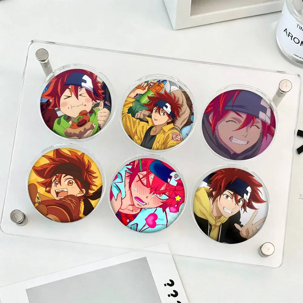 Anime SK8 The Infinity Reki Kyan Round Badge Lapel Pin Backpack Clothing Jewelry Accessories Gift Brooch