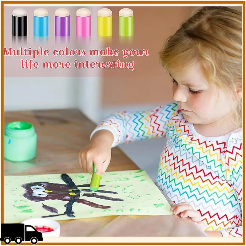 

A35M-300 Pieces Finger Sponge Daubers Finger Painting Sponge Craft Drawing Sponge Dauber Set For Painting Art Ink Crafts