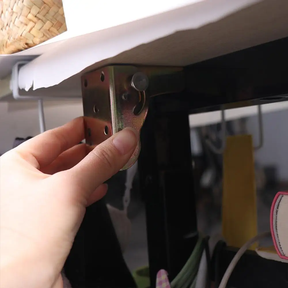 Table Connector Folding Table Leg Bracket Foldable Smooth Surface Folding Table Legs Hinges Corrosion Resistance Metal