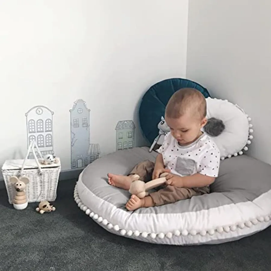 

Large Floor Cushion Seating Circle Floor Pillow for Round Playroom Pillows Reading Nook Big Pillow Oversized Pillow Mat for Kid