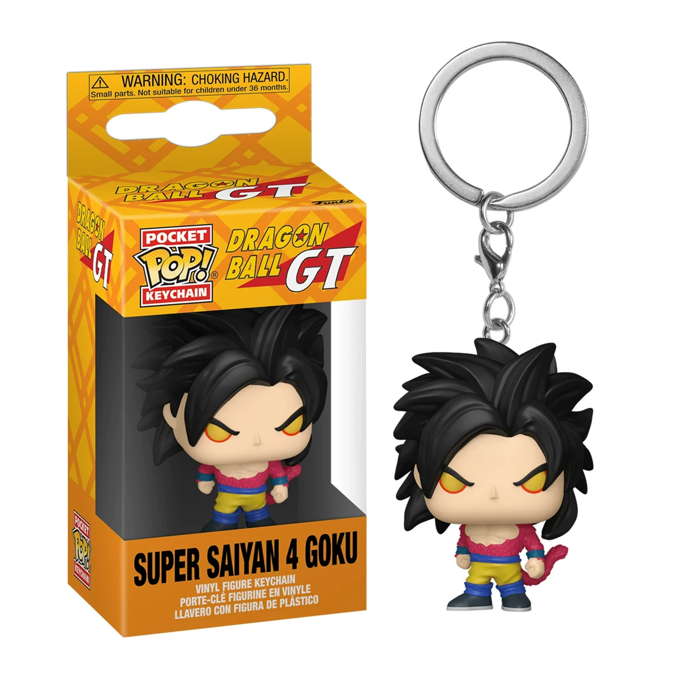 Funko Pop llavero Super Saiyan 4 Goku/Goku con figuritas periféricas Kamehameha colgante juguete para niños regalo adornos coleccionables