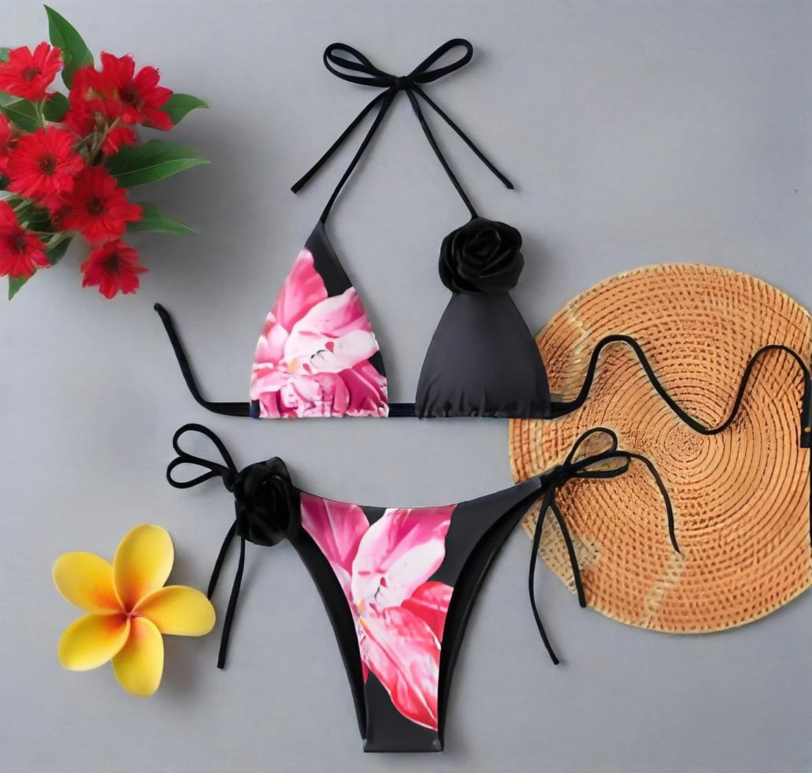 

Модный комплект бикини с принтом — женский комплект из 2 предметов Maillot De Bain Femme 2025, сексуальный купальник для бассейна/лета