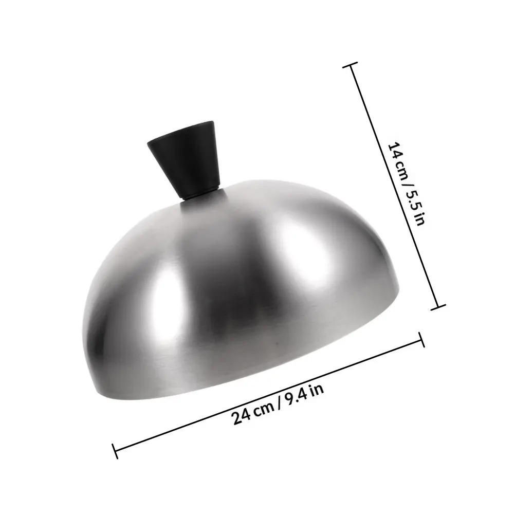 Stainless Steel Food Dome Cover for Steak Cake Bbq Fresh-Keeping Protective Lid Kitchen Serving Dome Anti-Splashing Oil-Proof