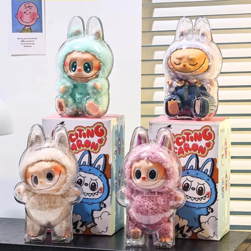 

Labubu Transparent Dustproof PVC Protection Cover for Stroller Dolls 5cm Soft Special ape Daily Use Cotton Doll Bag