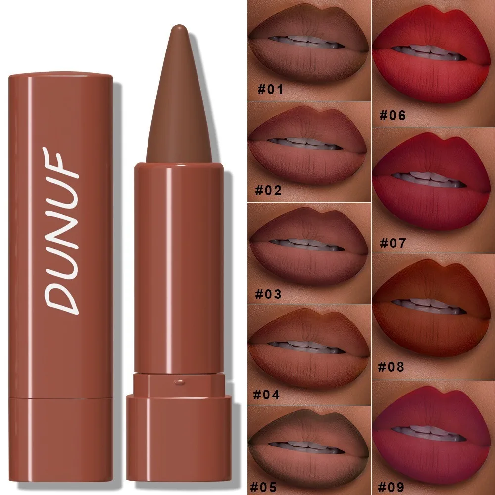 Gran oferta delineador de labios degradado mate cónico delineador de labios resistente al agua crayón de terciopelo lápiz labial duradero maquillaje de labios