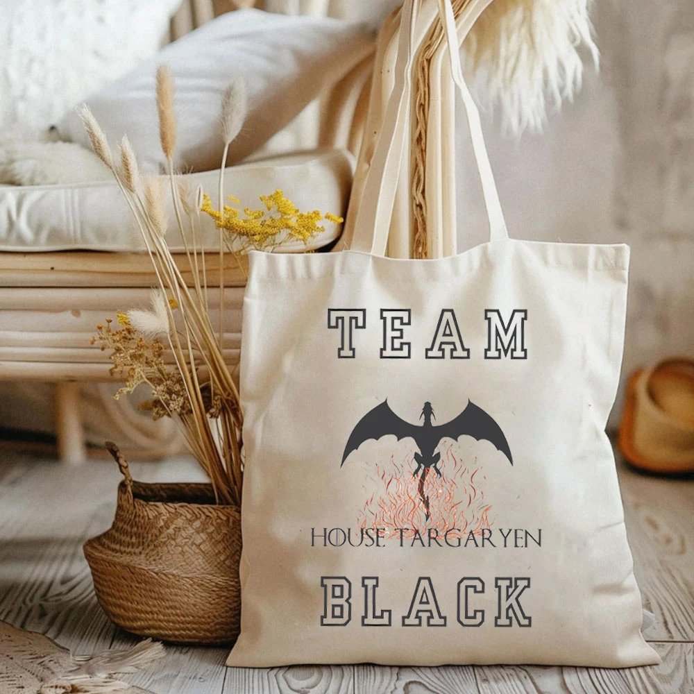 Rhaenyra Targaryen Tote Bags House Targaryen Ladies Shopping HandBags House of The Dragon Bags daemon targaryen Women's Handbags