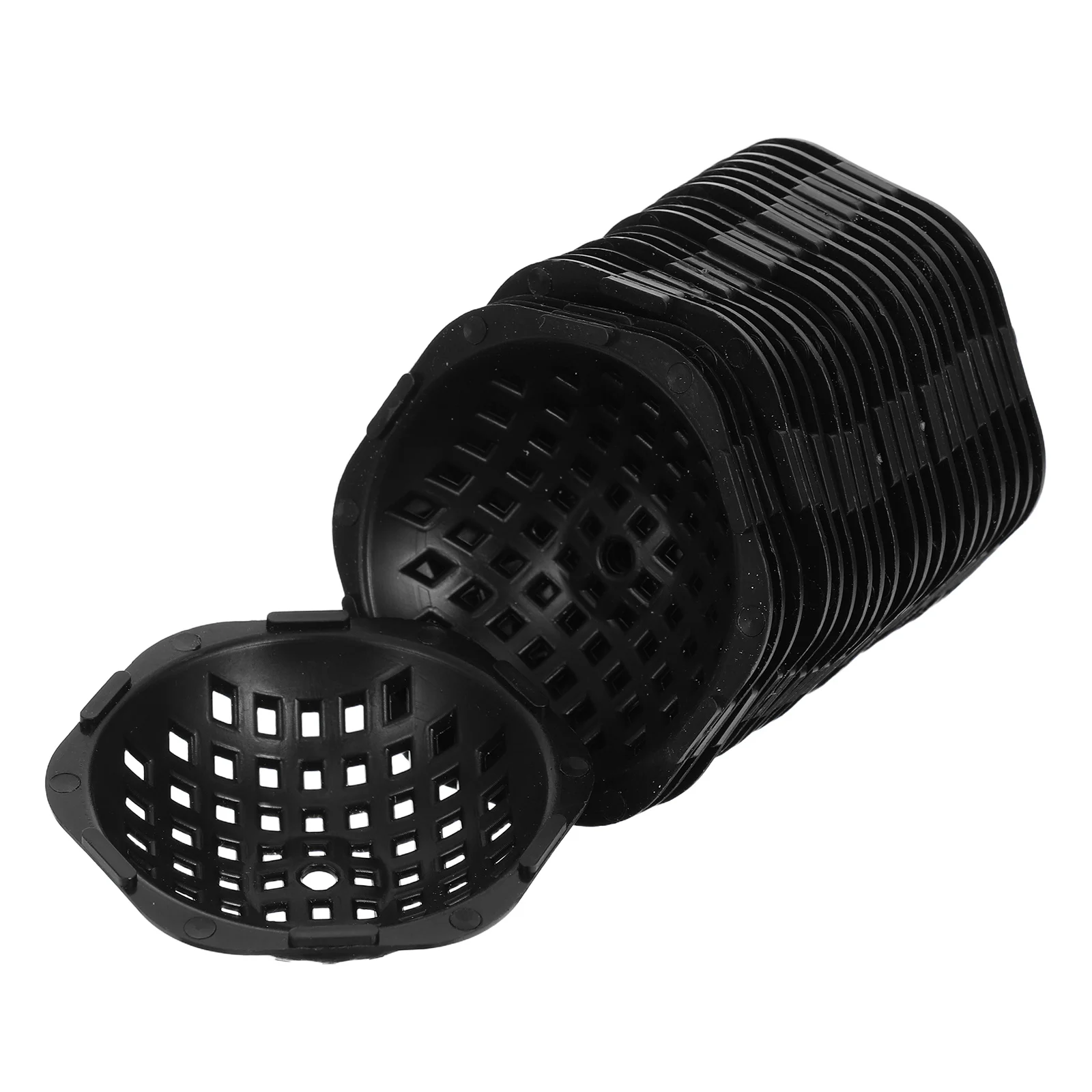 Juntas de malla para maceta de 20 piezas, pantalla redonda de plástico con orificio de drenaje, almohadilla de filtro inferior para bonsái y macetero de 5,6 cm para jardines
