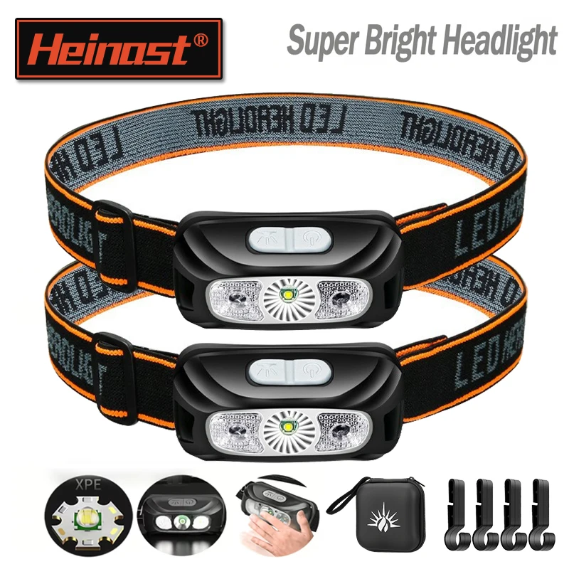 Mini Linterna Frontal LED COB Recargable con Sensor