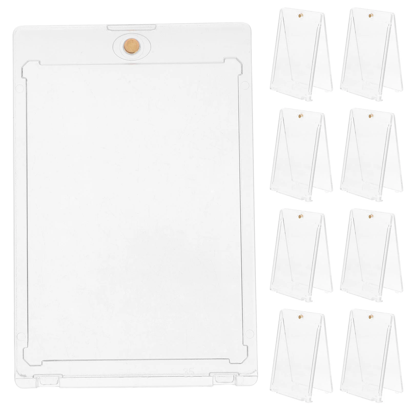 

10 Pcs Home Card Holder Protection Display Case Magnetic Hard Showcase Sports Sleeves Plastic Trading Frame