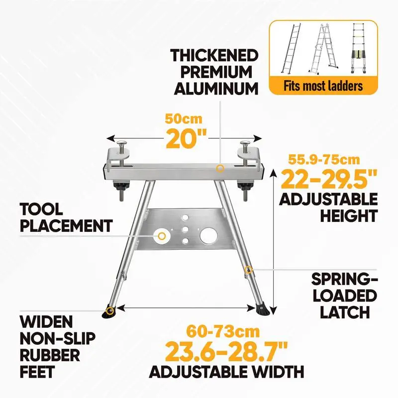 Ladder Stabilizer Roofing Ladder Base Stabilizer Wall Standoff Strong Load-Bearing Safe Ladder Accessory With Non-Slip Feet For