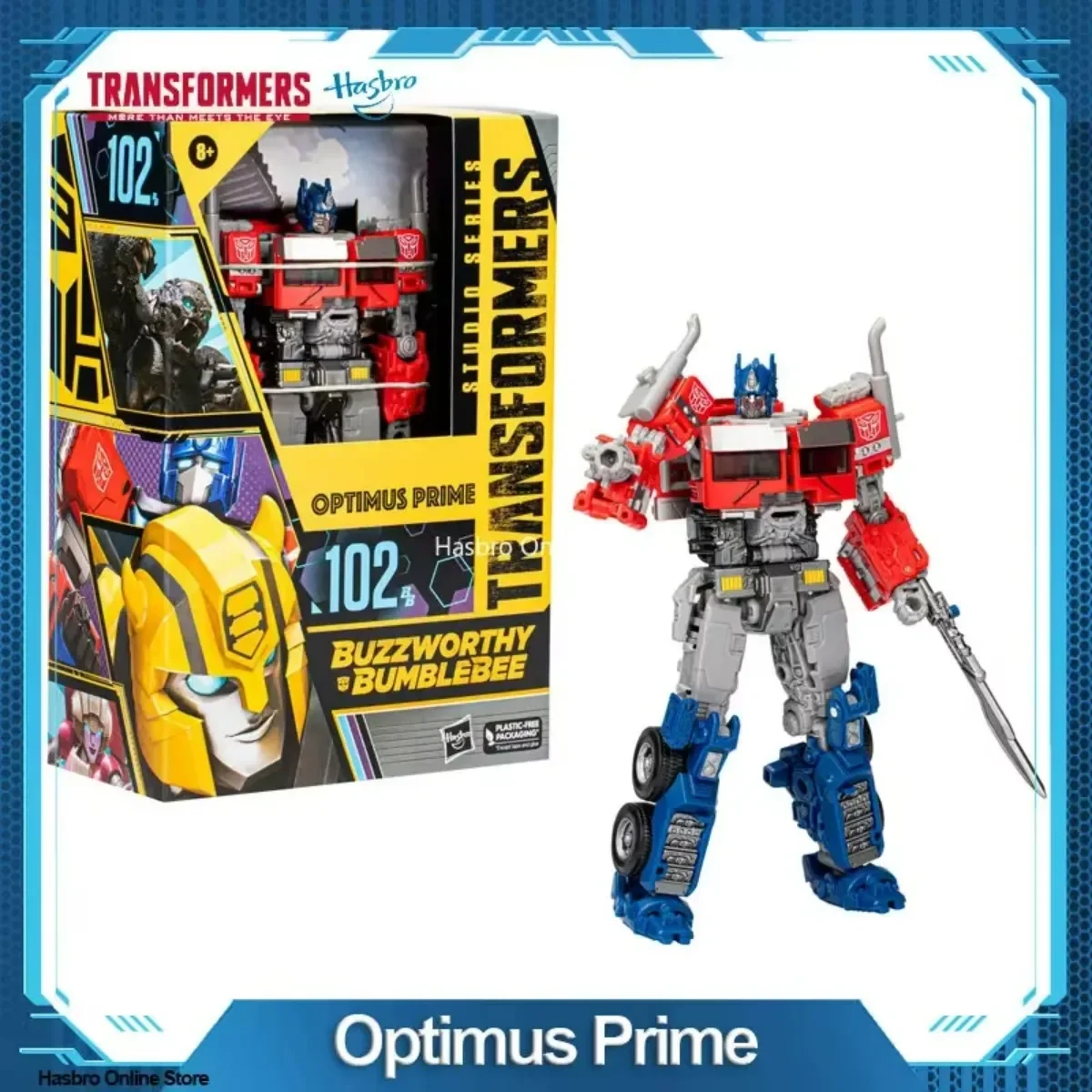 Hasbro Transformers: Rise of The Beasts Buzzworthy Bumblebee Studio Series 102BB Optimus Prime Action Figure F7121