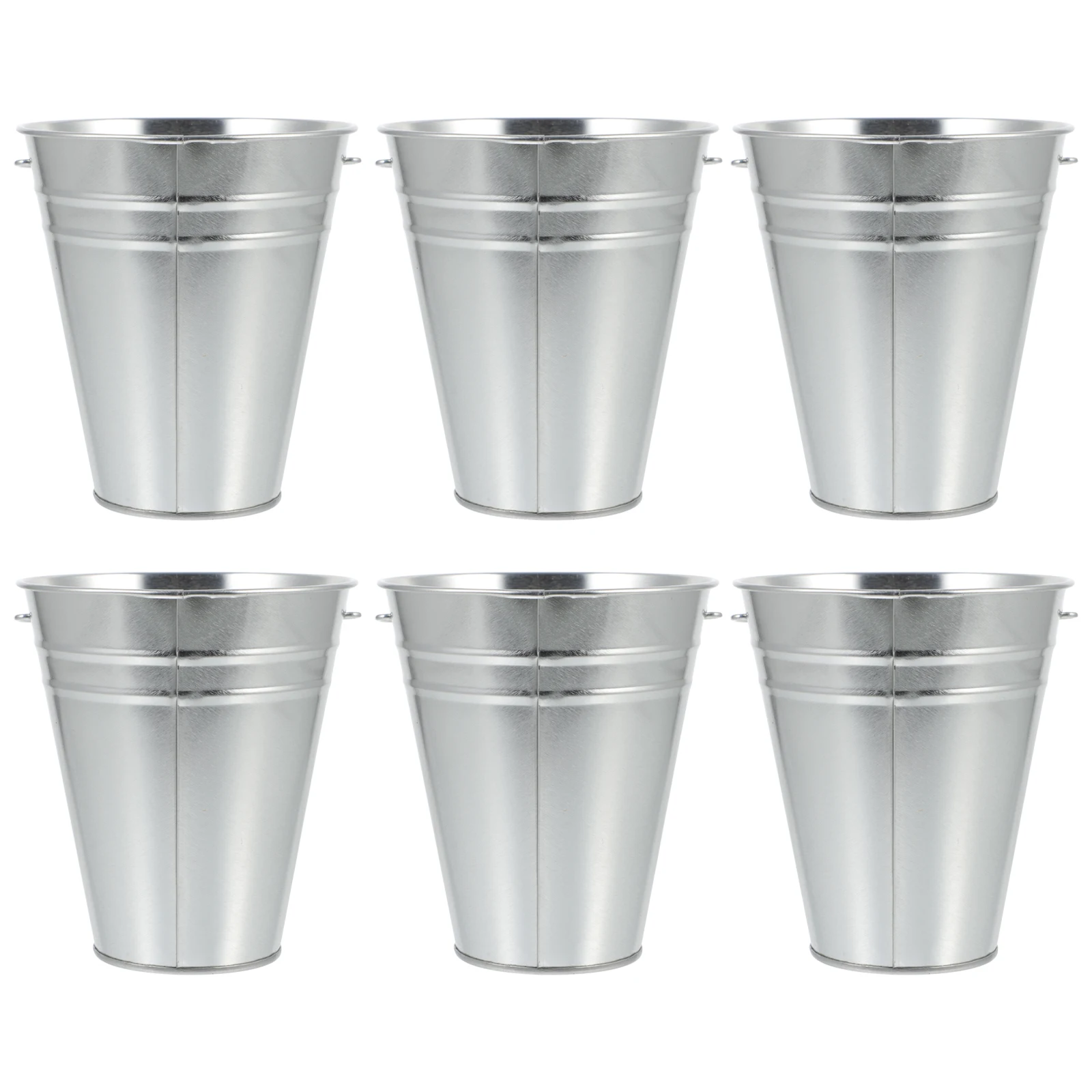 

6pcs Ice Bucket Beer Barrel Thickened Large Capacity One Piece Molding For Bar Ktv Hotel Wine Drink Holder Tinplate Container