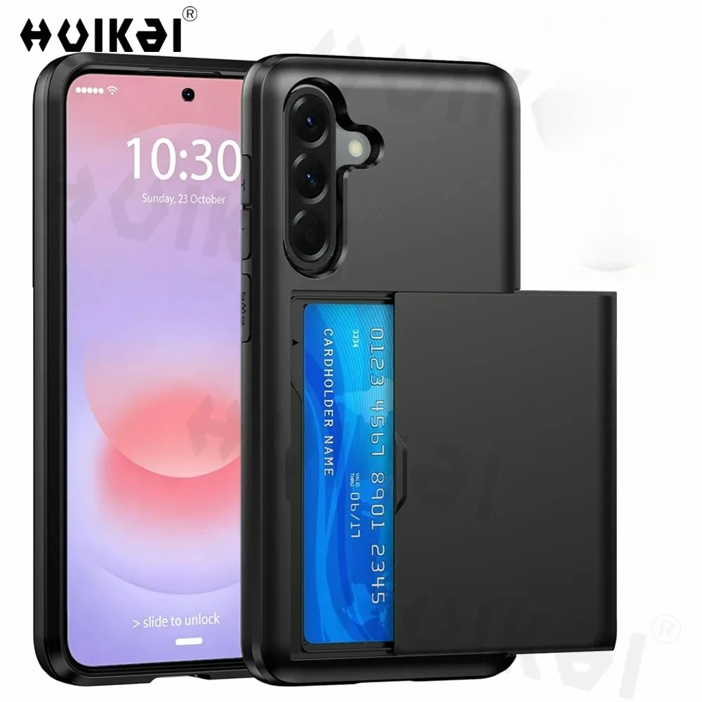 Hülle für Samsung Galaxy A37 A57 Galaxy A56 A36, stoßfeste, schützende, harte, versteckte Kartenhalterung, stoßfeste Telefonabdeckung