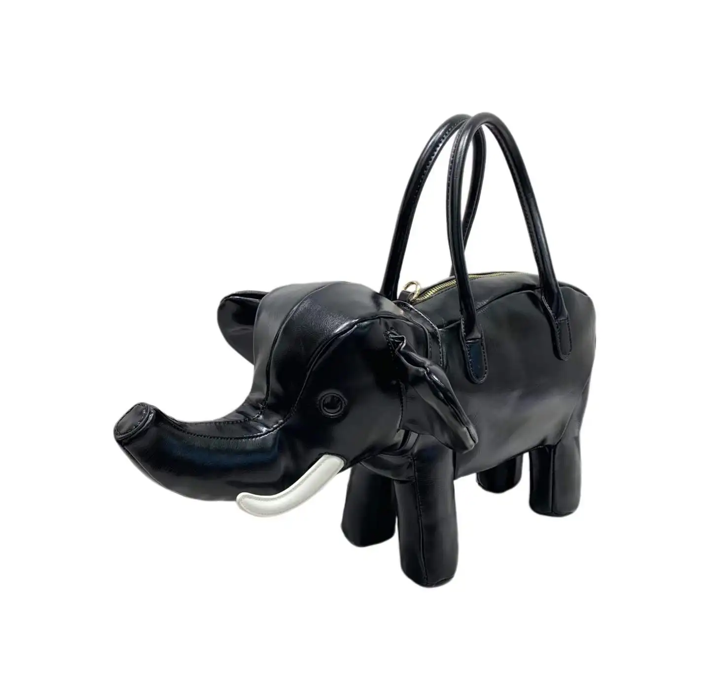 Cute Elephant Shape 3D Animal Crossbody Bag for Women Funny Novelty Shoulder Handbag Creative Top Handle Purse