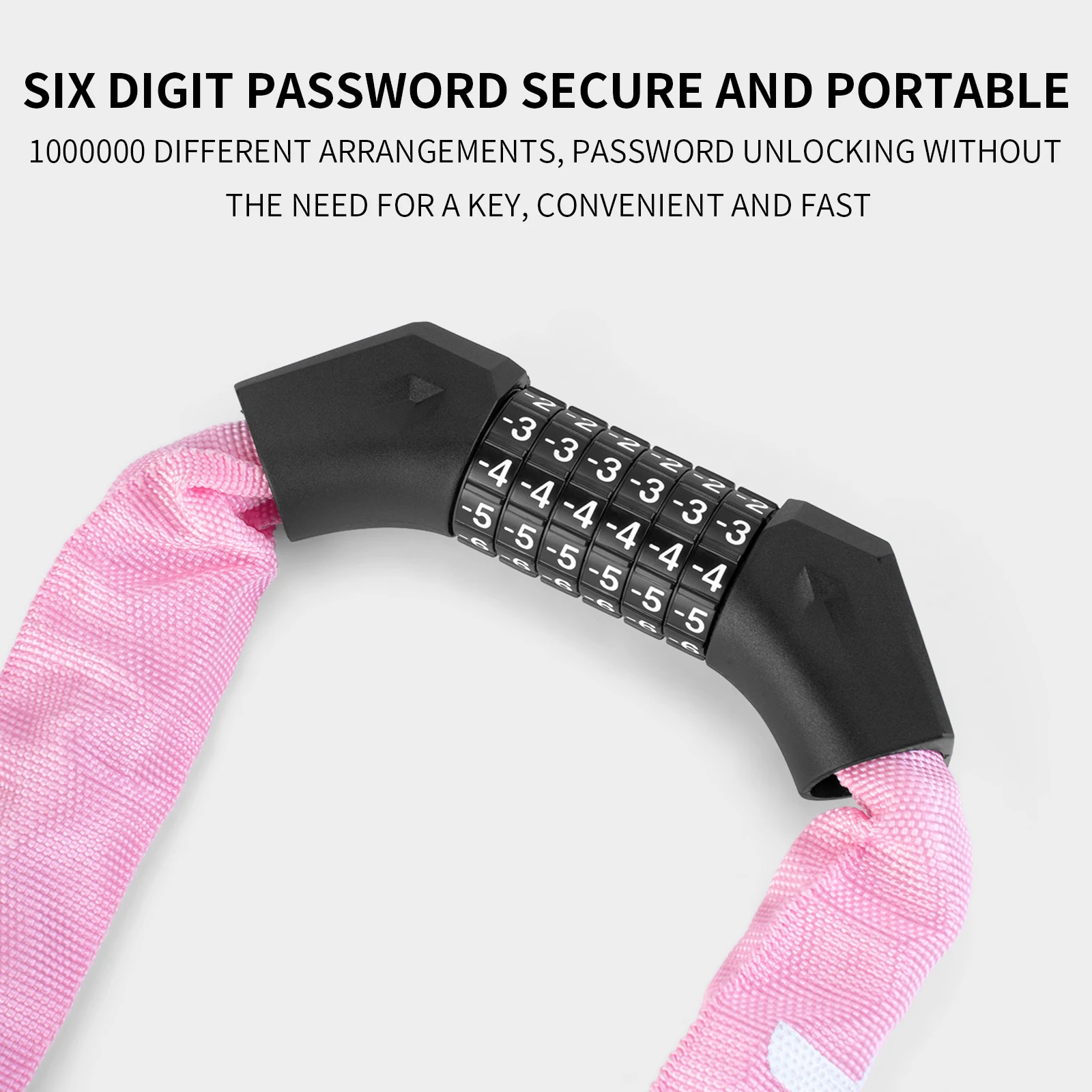 TOSUOD 6 Digit Resettable Bike Combination Lock Universal Anti Theft 100cm Heavy Duty for MTB Road Scooter Cycling Accessories
