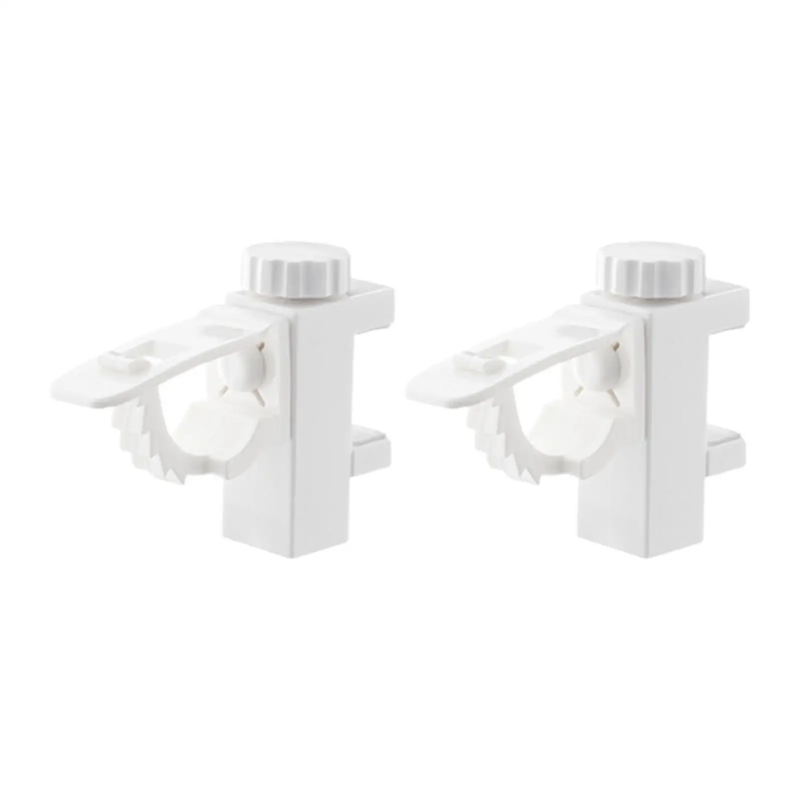 2Pcs Curtain Rod Holders Curtain Hangers Hardware Flexible Multifunction Supports for Living Room Hotel Restroom Cabinets