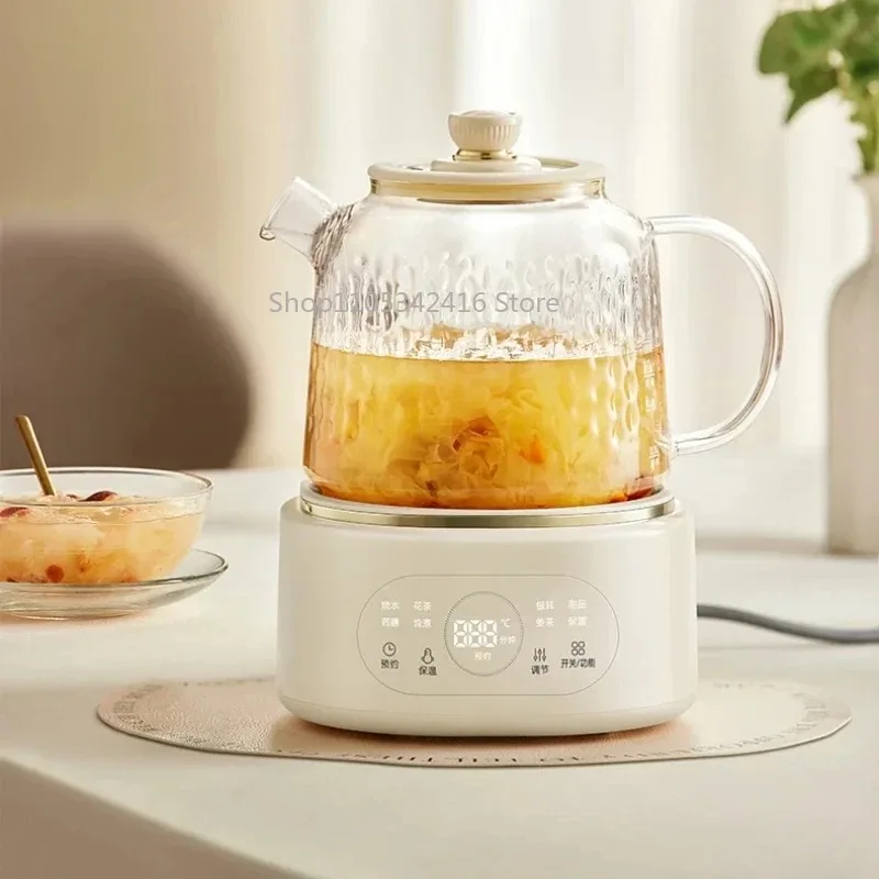 All-Glass Constant Temperature Health Pot 1.2L Household Office Small Multi-Functional Flower Tea Boiling Kettle BPA Free