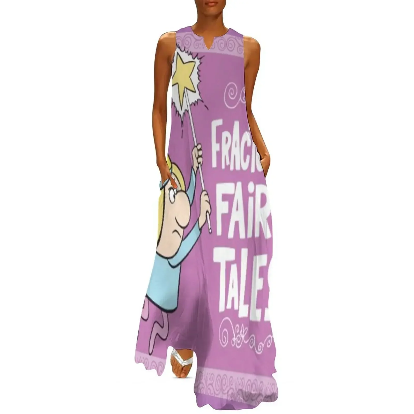 

Fractured Fairy Tales Long Dress summer clothes Clothing loose women's dress beach outfits for women Dress