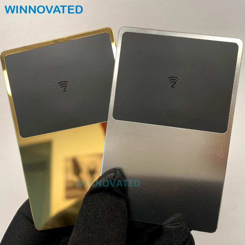 Customized product Luxury Engraved Logo NFC Metal Card Business Card With QR Code - Image 6