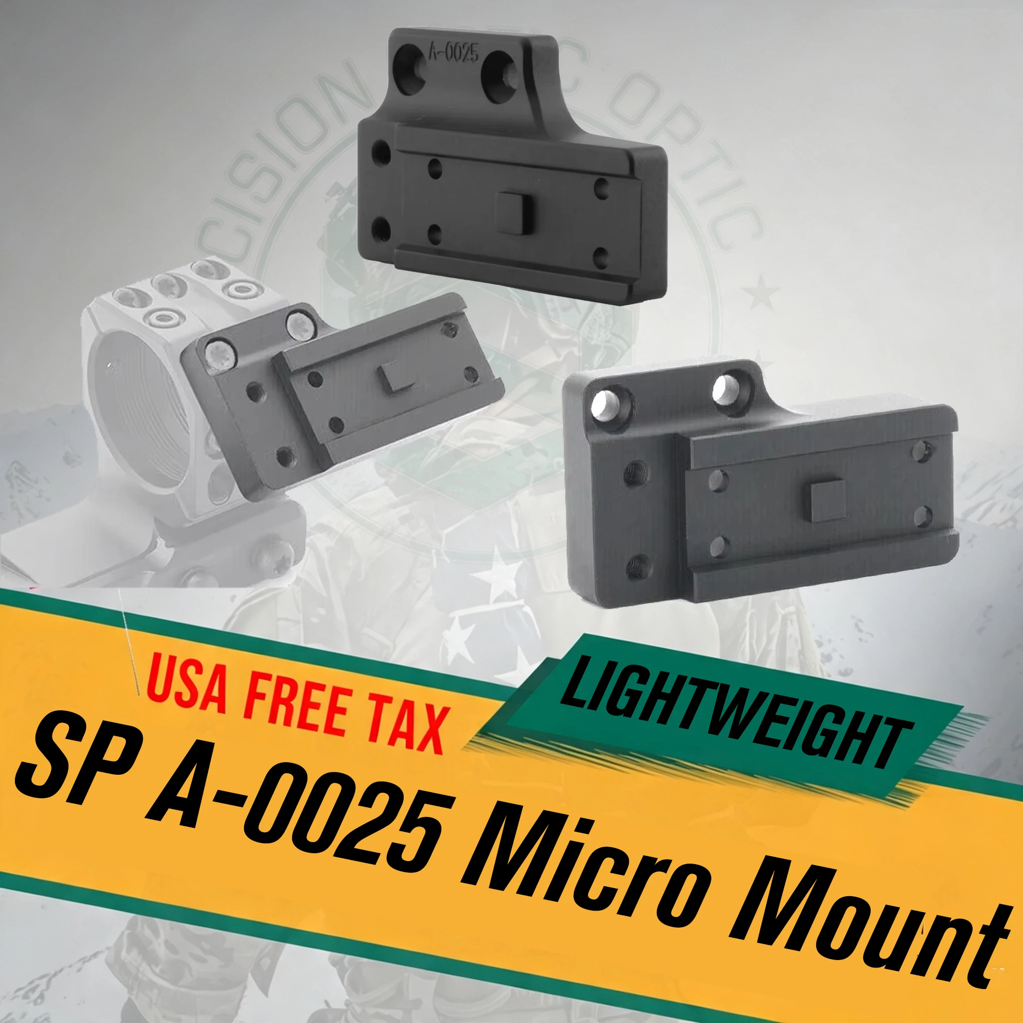 Tactical Red Dot Sight Side Mount SP A-0025 MicroFoot-print Interface Mount Adapter Only Mount Plate Not Include Scope Mount
