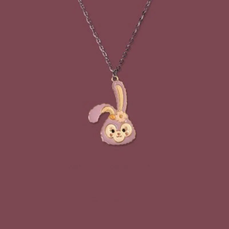 Disney StellaLou Necklace Anime Character Surrounding Cartoon Q Cute Personality Shirley Mei Duffy Pendant Girl's Birthday Gifts