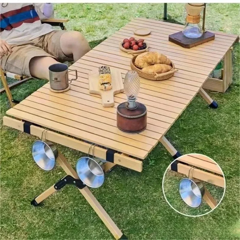 

Barbecue Camping Egg Roll Storage Table Used for Outdoor Activities