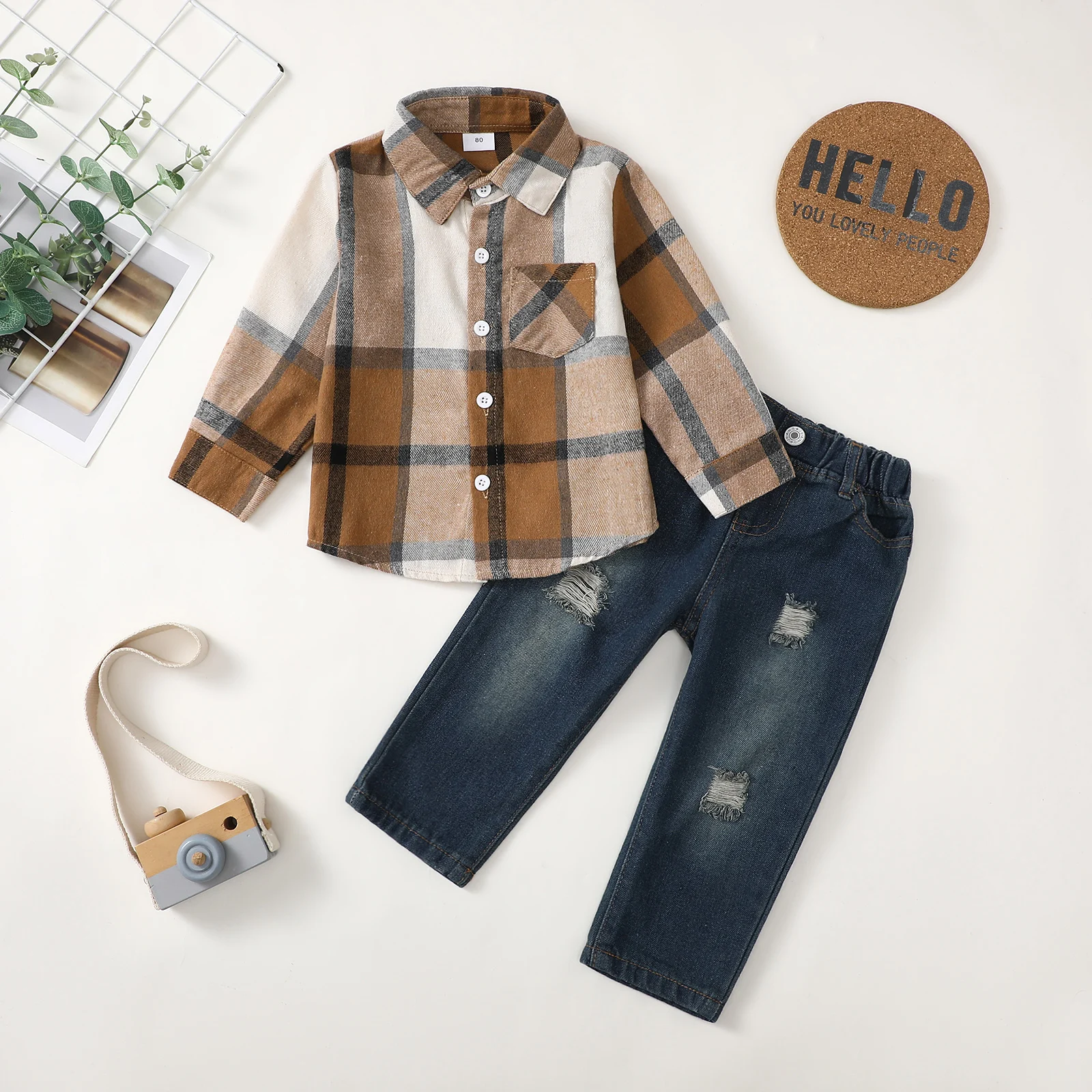 Winter  Baby Boy Clothes Infant Toddler Boy Outfits 12 18 24 Months 2T 3T  Denim Jeans Boys Fall Winter Clothing Pants Set