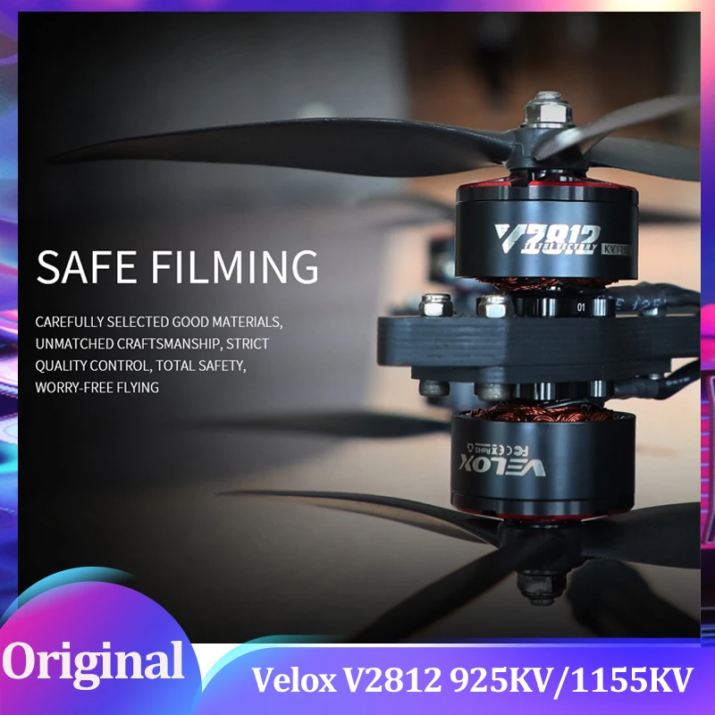 

​ T-Motor Velox V2812 925KV/1155KV FPV Двигатель Статор 28 мм | 8S Ready Ultra-Low Vibration CinemaCore Tec 7-8-дюймовый Cinelifter Drone