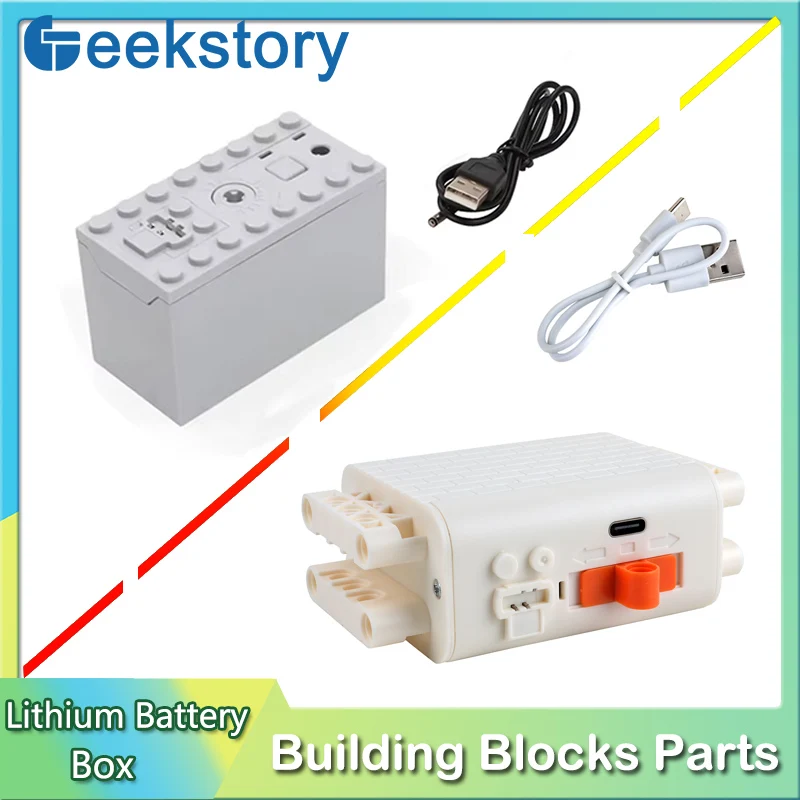 

Rechargeable Lithium Battery Box Power Up Tool Car Train Motor Speed Adjust Control MOC Bricks Parts For PF Building Blocks 8878