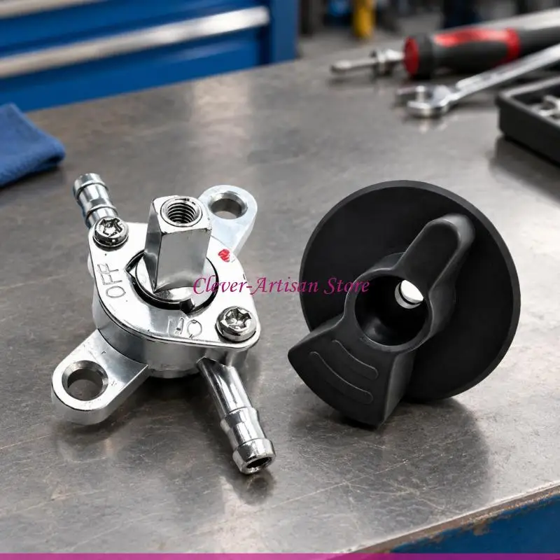 E06B Manual Generator Control Component with Clear ON and OFF Labels, Replacement Assembly with Metal and Plastic Construction