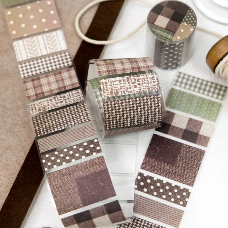 JIANQI 48mm*2m Time Weaving Machine Tapes DIY Scrapbooking Decor Photo Album Collage Junk Journal Materials Aesthetics Stickers view 6
