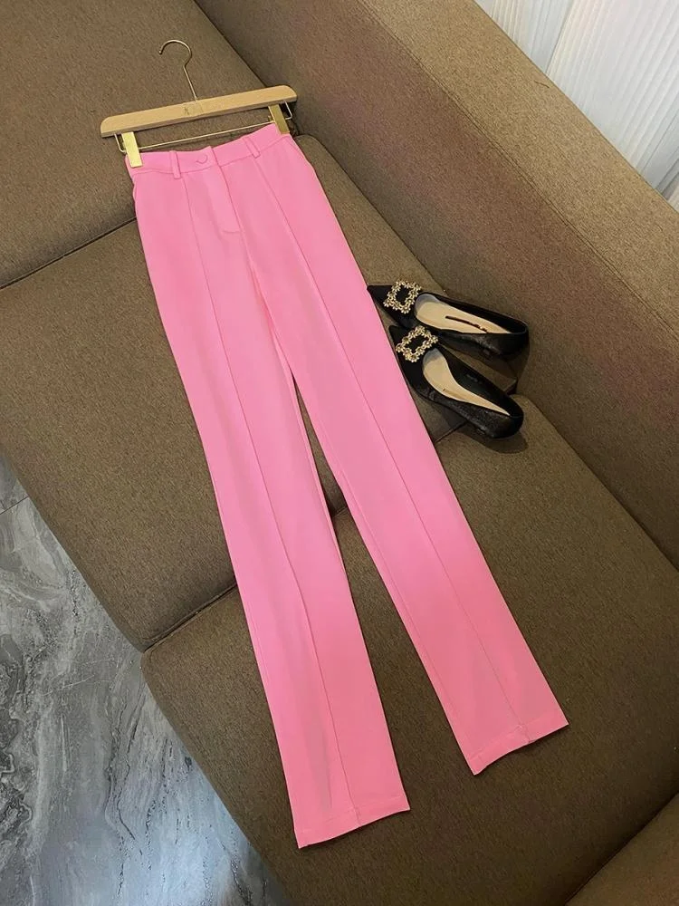 Модный комплект из двух предметов: костюм средней длины и брюки с пуговицами, профессиональная одежда Star Sle для женщин