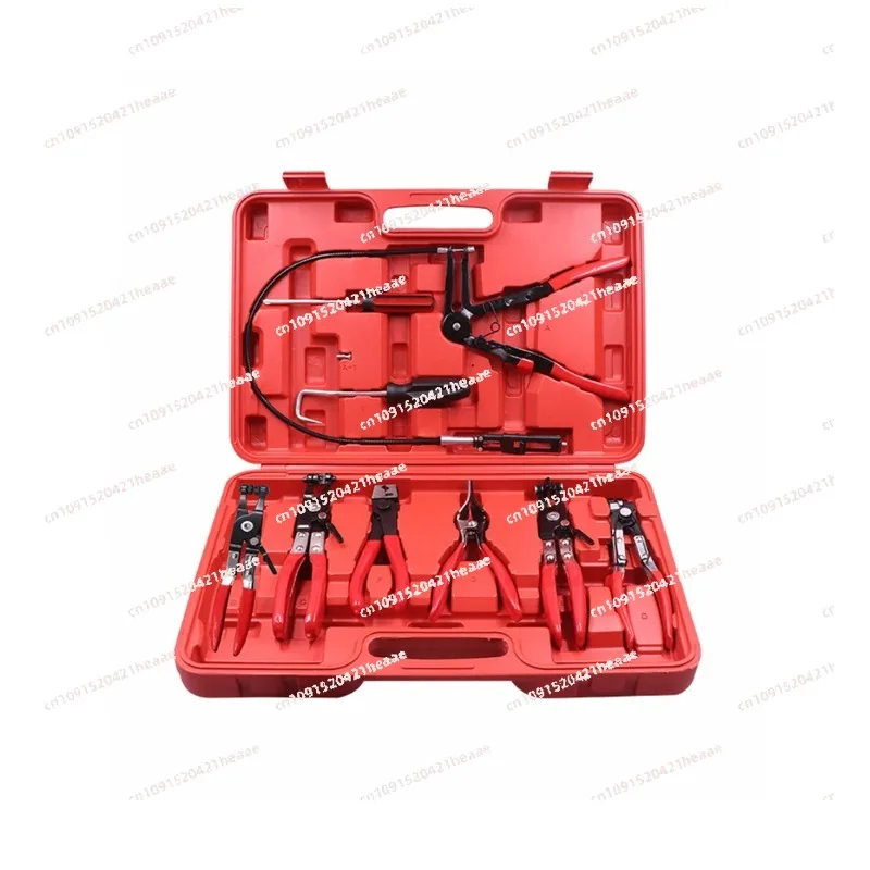 Suitable for Cable Plier Swivel Jaw Tool Remover Auto Hand Tool Set 9Pcs Hose Clamp Ring Plier Clip Set Accessories Flexible