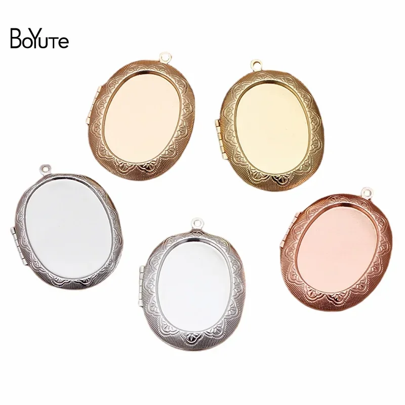 

BoYuTe (5 Pieces/Lot) 39*47*10MM Pendant 28*36MM Blank Cabochon Base Diy Jewelry Accessories Memory Locket