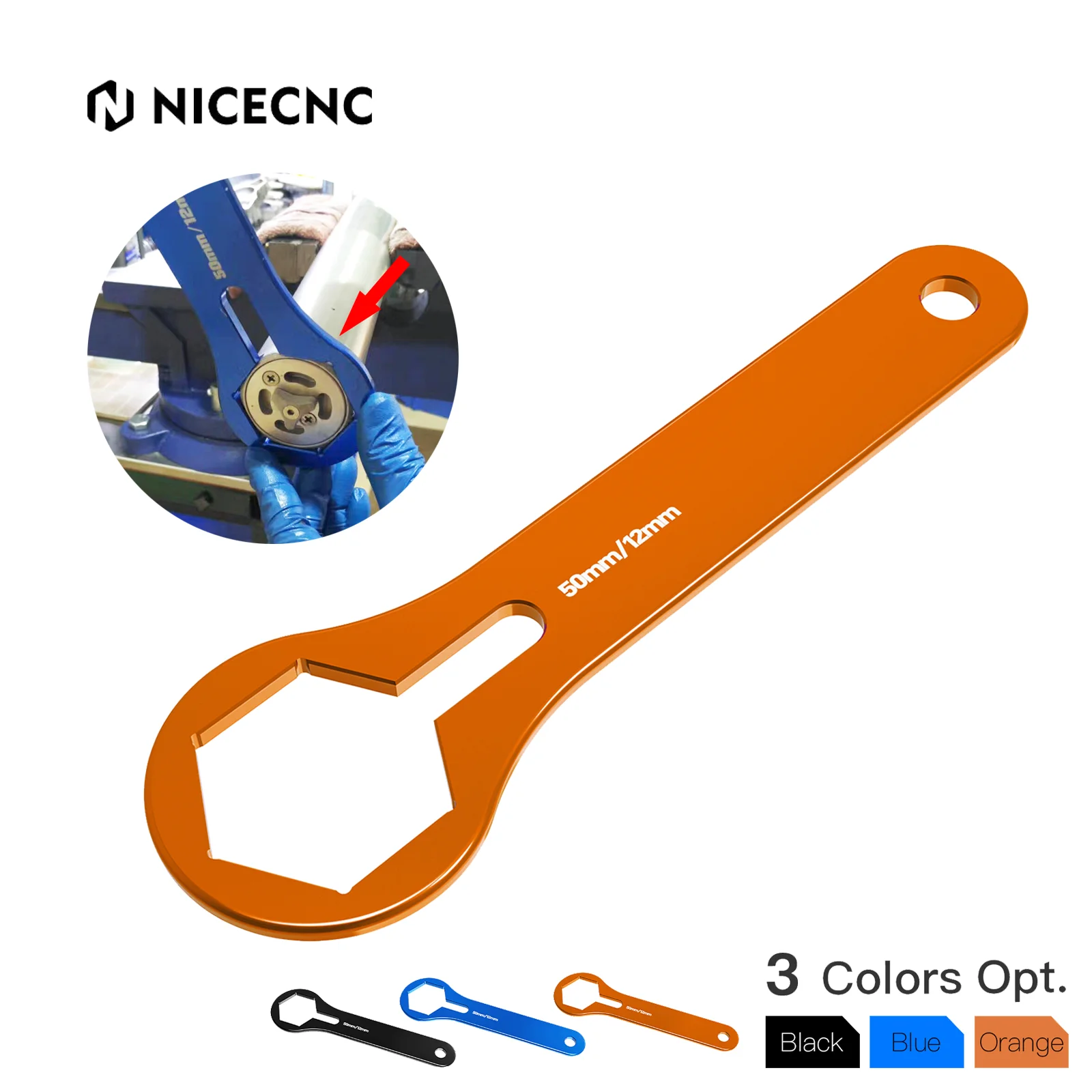 For KTM EXC 300 2008-2022 EXC250 EXCF 350 EXC 450 XCW 300 50mm Dual Chamber Fork Cap Wrench Tool SX125 SXF 250 SXF 450 2007-2022
